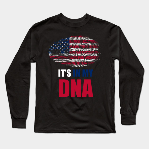 It's in my DNA America USA Long Sleeve T-Shirt by logiamerch