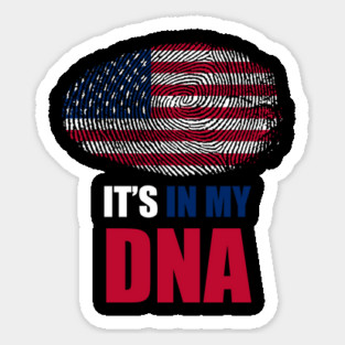 It's in my DNA America USA Sticker