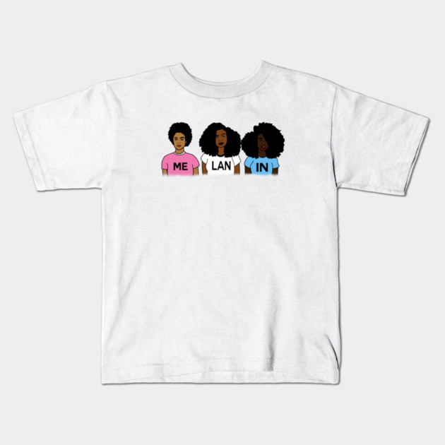 Melanin Poppin Afro African girls Kids T-Shirt by logiamerch