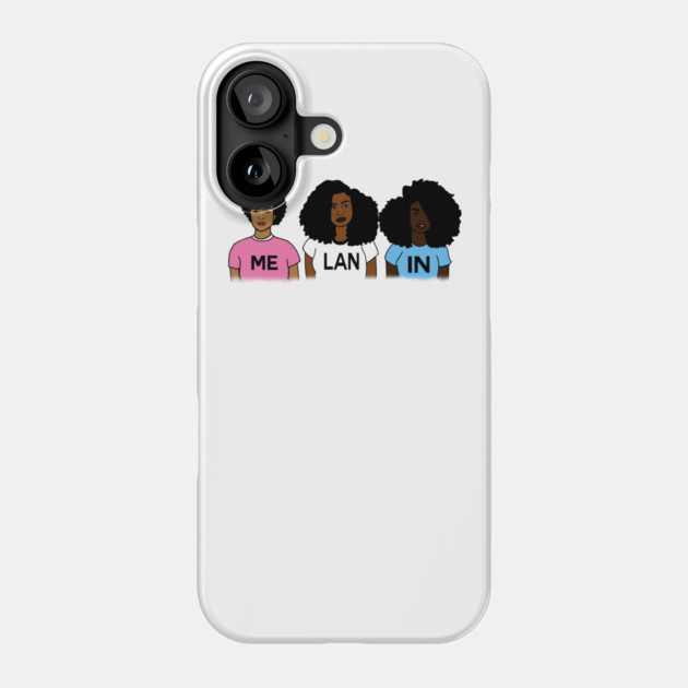 Melanin Poppin Afro African girls Phone Case by logiamerch