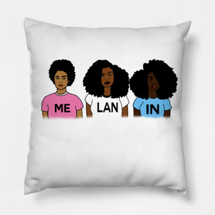 Melanin Poppin Afro African girls Pillow