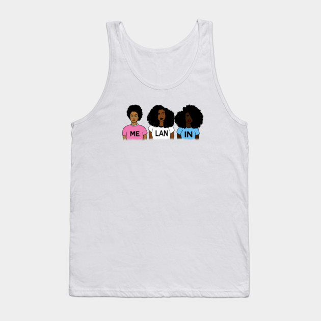 Melanin Poppin Afro African girls Tank Top by logiamerch