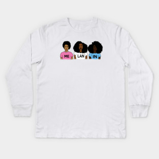 Melanin Poppin Afro African girls Kids Long Sleeve T-Shirt