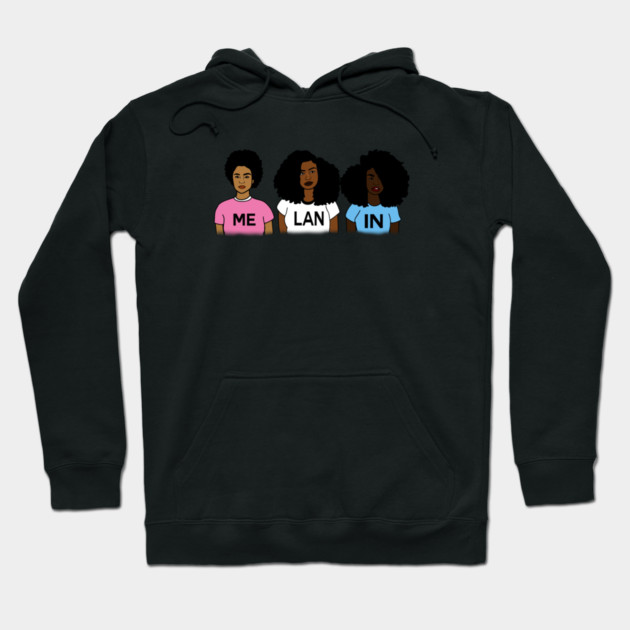 Melanin Poppin Afro African girls Hoodie by logiamerch