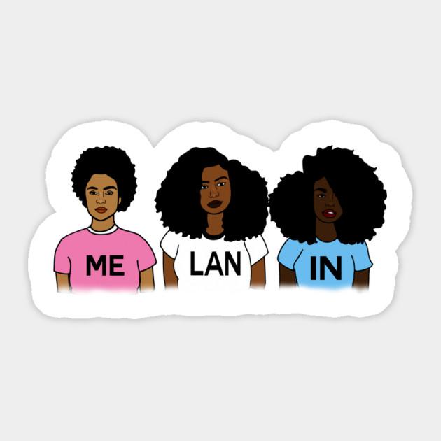 Melanin Poppin Afro African girls Sticker by logiamerch
