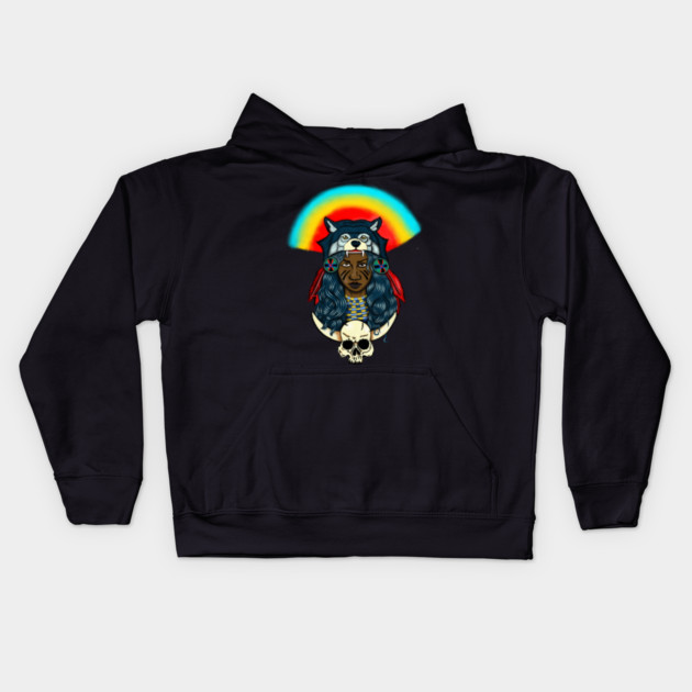 Beautiful Native African Woman Afro Black Pride Kids Hoodie by logiamerch