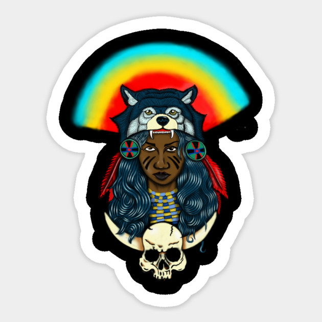 Beautiful Native African Woman Afro Black Pride Sticker by logiamerch