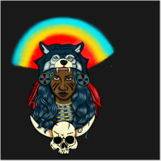 Beautiful Native African Woman Afro Black Pride Posters and Art