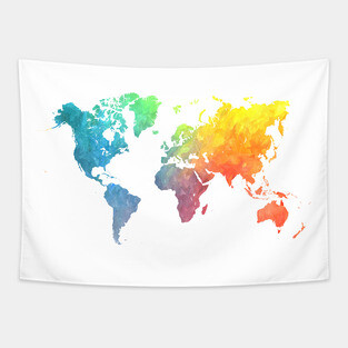 world map colors  #map #worldmap Tapestry