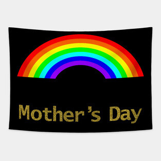 Mothers Day Rainbows Tapestry