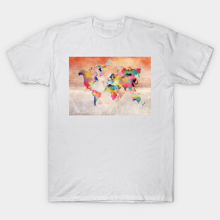 world map future  #map #worldmap T-Shirt