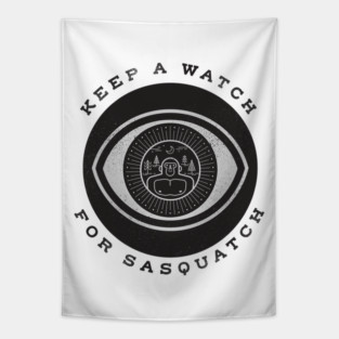 Keep a Watch for Sasquatch Tapestry