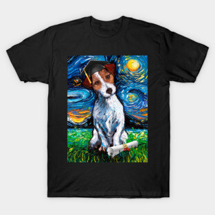 Jack Russell Starry Night Graduation T-Shirt