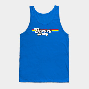 Groovy Baby Retro Rainbow Tank Top