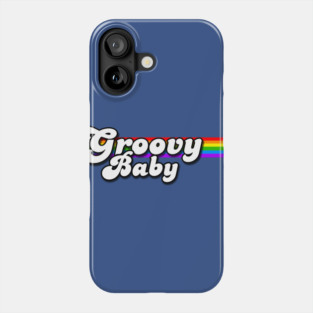 Groovy Baby Retro Rainbow Phone Case