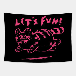 Let's Fun! pink Tapestry