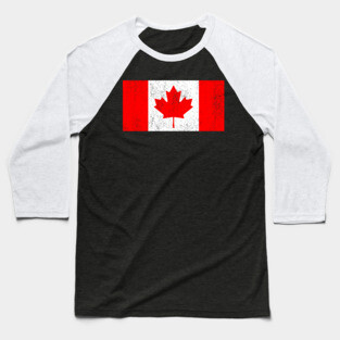 Canadian Flag Baseball T-Shirt