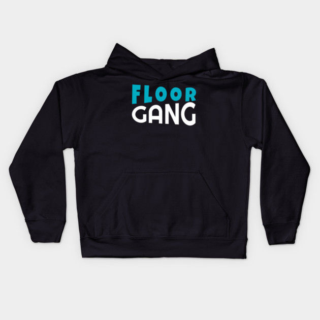 Floor Gang Funny Meme PewDiePie FanClub Kids Hoodie by DrollDrifter
