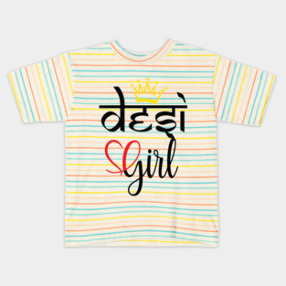 Desi Indian or Pakistani brown girl pride Kids T-Shirt