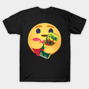 Surge 90s soda drink care hug emoji T-Shirt