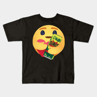 Surge 90s soda drink care hug emoji Kids T-Shirt
