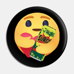 Surge 90s soda drink care hug emoji Pin