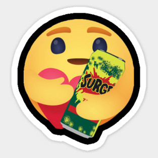Surge 90s soda drink care hug emoji Sticker