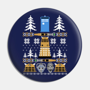 Doctor Who Ugly Sweater Pin
