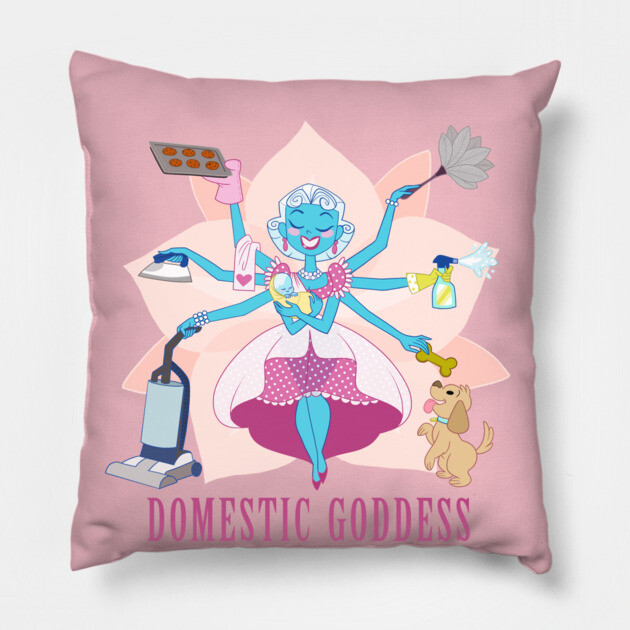 Domestic Goddess Pillow by JoTheZette