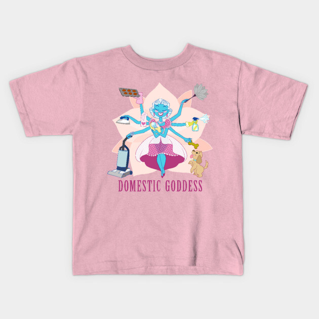 Domestic Goddess Kids T-Shirt by JoTheZette