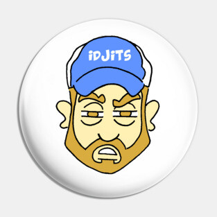 Idjits!  Bobby Singer Supernatural cartoon Pin