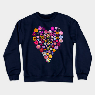 Floral Heart Crewneck Sweatshirt