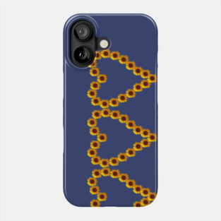Three Sunflower Hearts Nature Art Phone Case