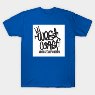 West Coast Vintage & Modern logo design. T-Shirt