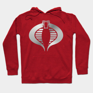 Crimson Guard Silver Cobra Logo Hoodie