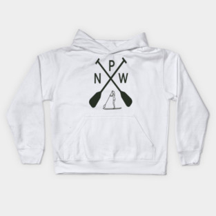 pnw paddle board Kids Hoodie