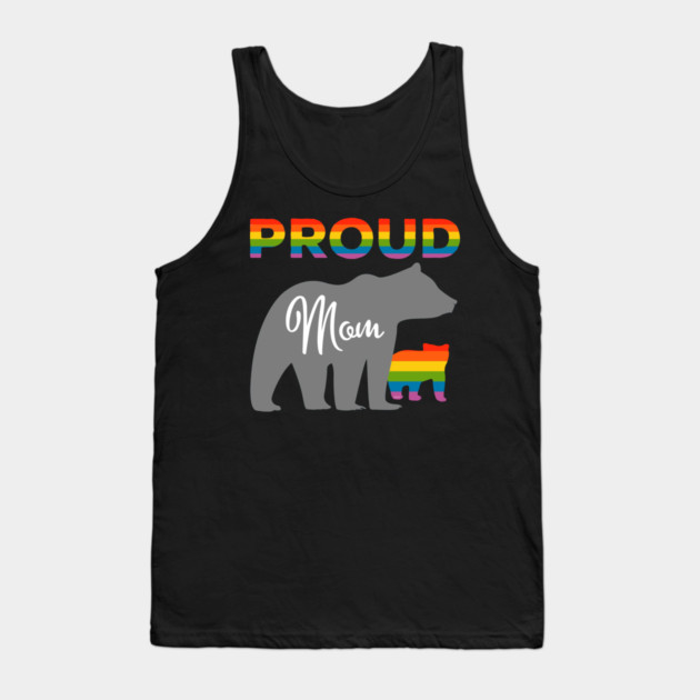 Rainbow Pride Flag Bear Proud Mother and Gay Cub Tank Top by creative