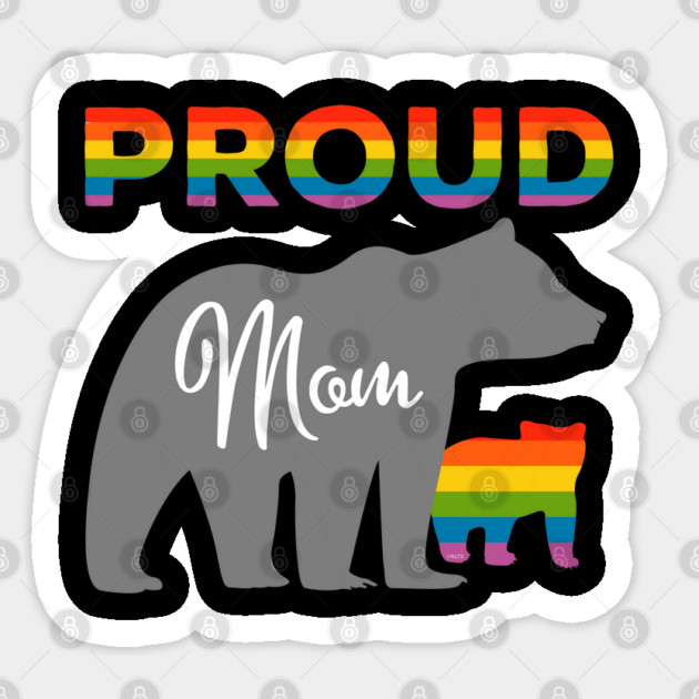 Rainbow Pride Flag Bear Proud Mother and Gay Cub Sticker by creative
