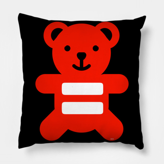 Equality Flag Bear lgbt pride Pillow by creative