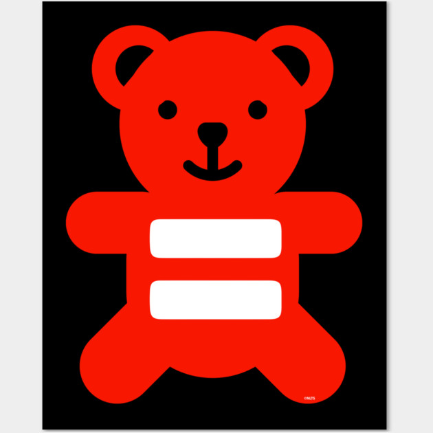 Equality Flag Bear lgbt pride Wall Art by creative