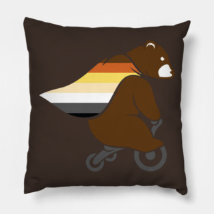 Bear Brotherhood Flag Hero Bear Gay Pride Pillow