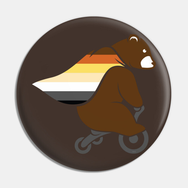 Bear Brotherhood Flag Hero Bear Gay Pride Pin by creative