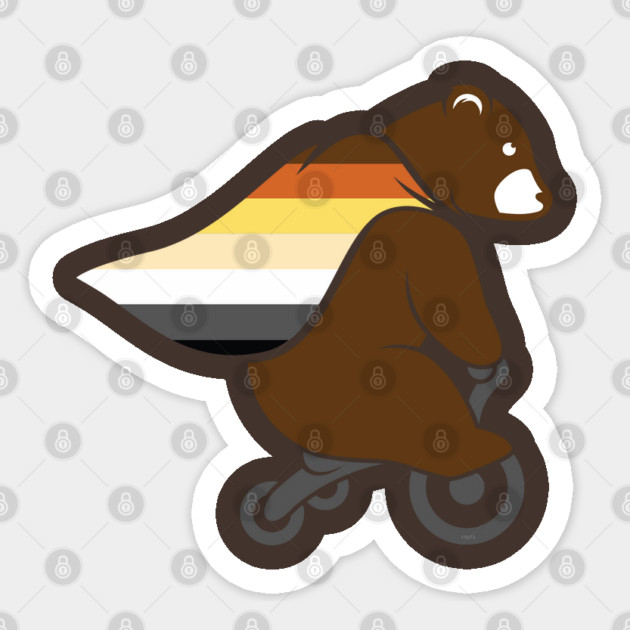 Bear Brotherhood Flag Hero Bear Gay Pride Sticker by creative