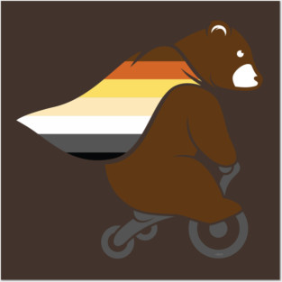 Bear Brotherhood Flag Hero Bear Gay Pride Posters and Art