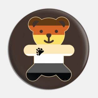Bear Brotherhood Flag Teddy Bear Gay Pin