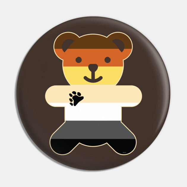 Bear Brotherhood Flag Teddy Bear Gay Pin by creative