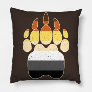 Bear Brotherhood Flag Paw Gay Pride Pillow