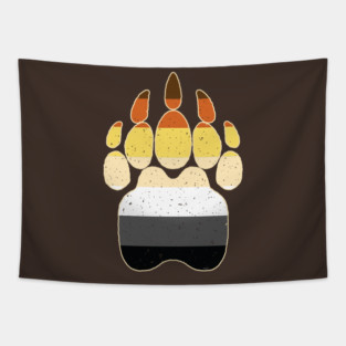 Bear Brotherhood Flag Paw Gay Pride Tapestry