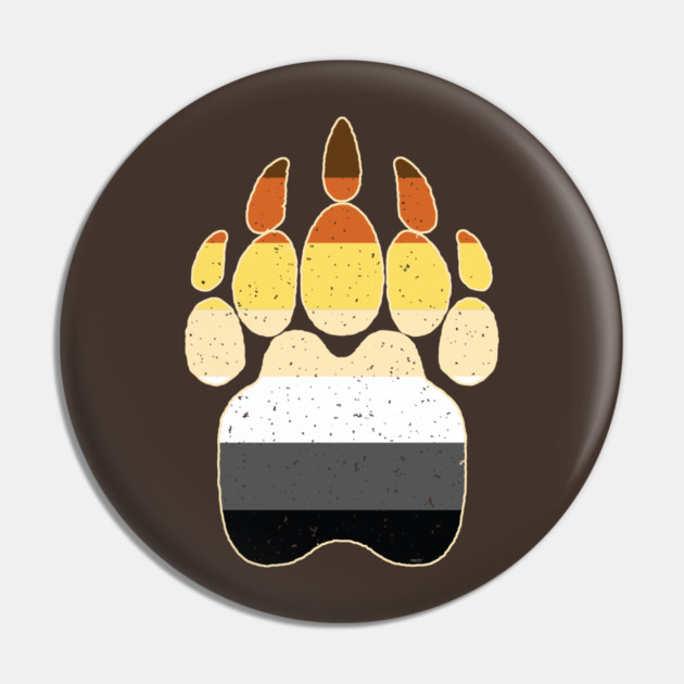Bear Brotherhood Flag Paw Gay Pride Pin by creative
