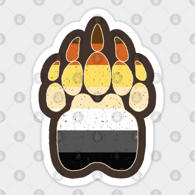 Bear Brotherhood Flag Paw Gay Pride Sticker by creative